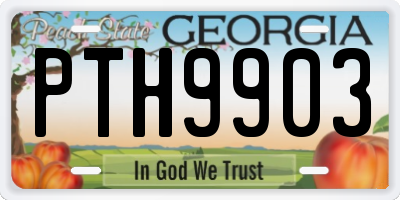 GA license plate PTH9903