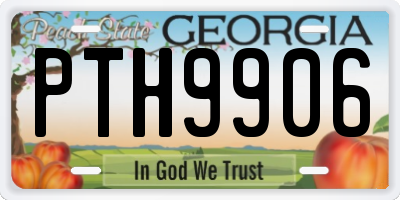 GA license plate PTH9906