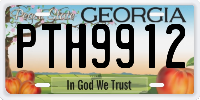 GA license plate PTH9912