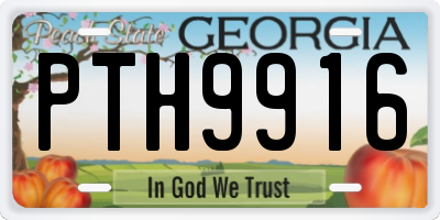 GA license plate PTH9916