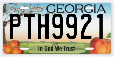 GA license plate PTH9921