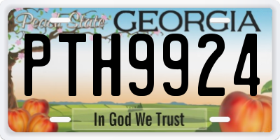 GA license plate PTH9924