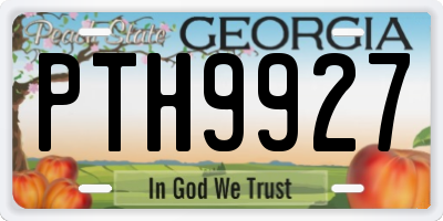 GA license plate PTH9927