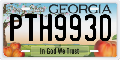 GA license plate PTH9930
