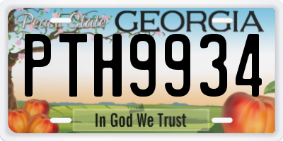 GA license plate PTH9934