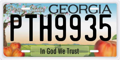 GA license plate PTH9935