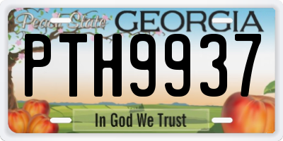 GA license plate PTH9937