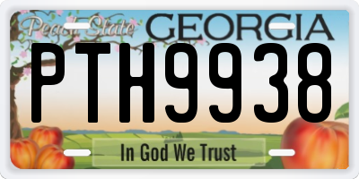 GA license plate PTH9938