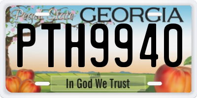 GA license plate PTH9940