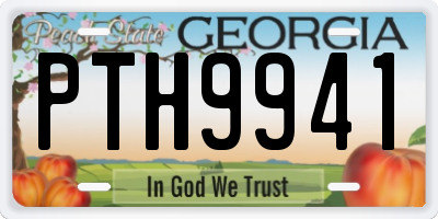 GA license plate PTH9941