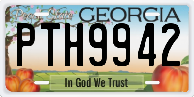 GA license plate PTH9942