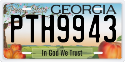 GA license plate PTH9943
