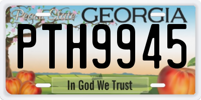 GA license plate PTH9945
