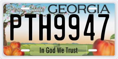 GA license plate PTH9947