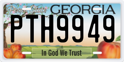 GA license plate PTH9949