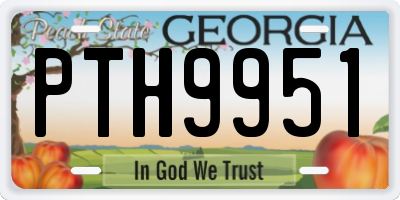 GA license plate PTH9951