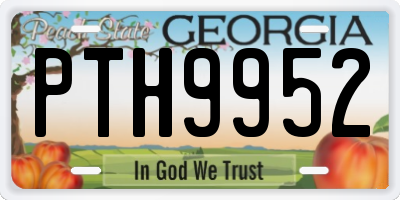 GA license plate PTH9952