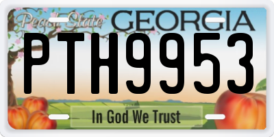 GA license plate PTH9953