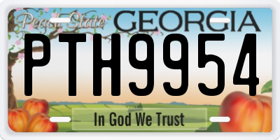 GA license plate PTH9954