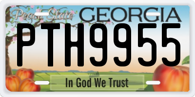 GA license plate PTH9955