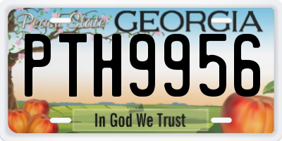 GA license plate PTH9956