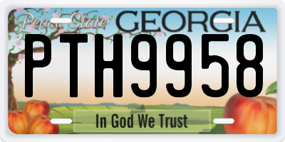 GA license plate PTH9958