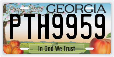 GA license plate PTH9959