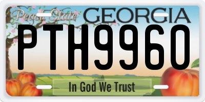 GA license plate PTH9960