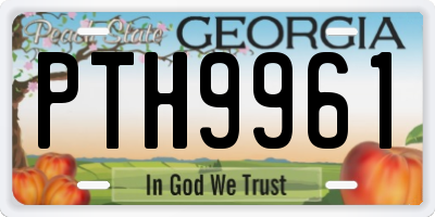 GA license plate PTH9961