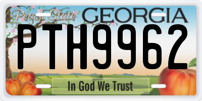 GA license plate PTH9962