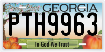 GA license plate PTH9963
