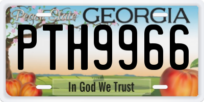 GA license plate PTH9966