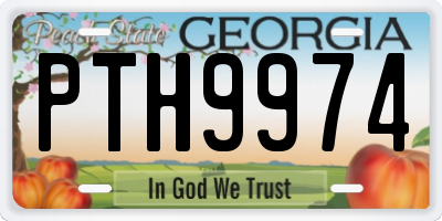 GA license plate PTH9974