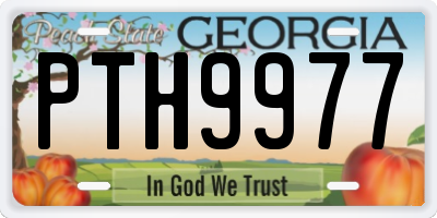 GA license plate PTH9977