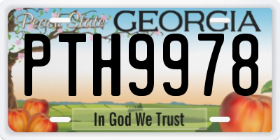 GA license plate PTH9978