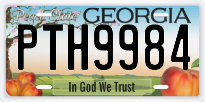 GA license plate PTH9984