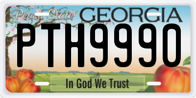 GA license plate PTH9990