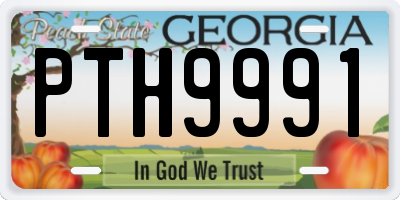 GA license plate PTH9991