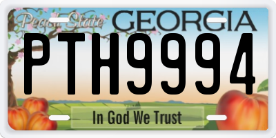 GA license plate PTH9994