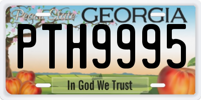 GA license plate PTH9995