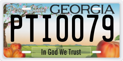 GA license plate PTI0079