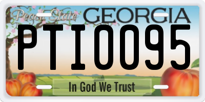 GA license plate PTI0095
