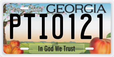 GA license plate PTI0121