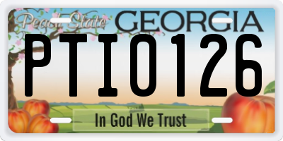 GA license plate PTI0126