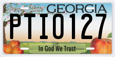 GA license plate PTI0127