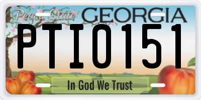 GA license plate PTI0151