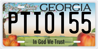 GA license plate PTI0155