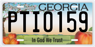 GA license plate PTI0159