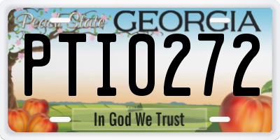 GA license plate PTI0272