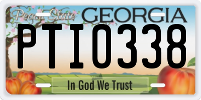 GA license plate PTI0338